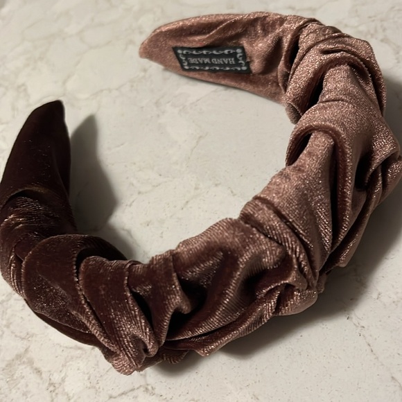 NWT Gleaming Gala Brown Velvet Headband - Picture 6 of 6